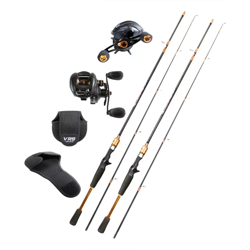 Combo Alpha Pro 2 Carretilhas 2 Varas (Qualidade Que Todo Pescador Precisa) +BRINDE: 2 Linhas